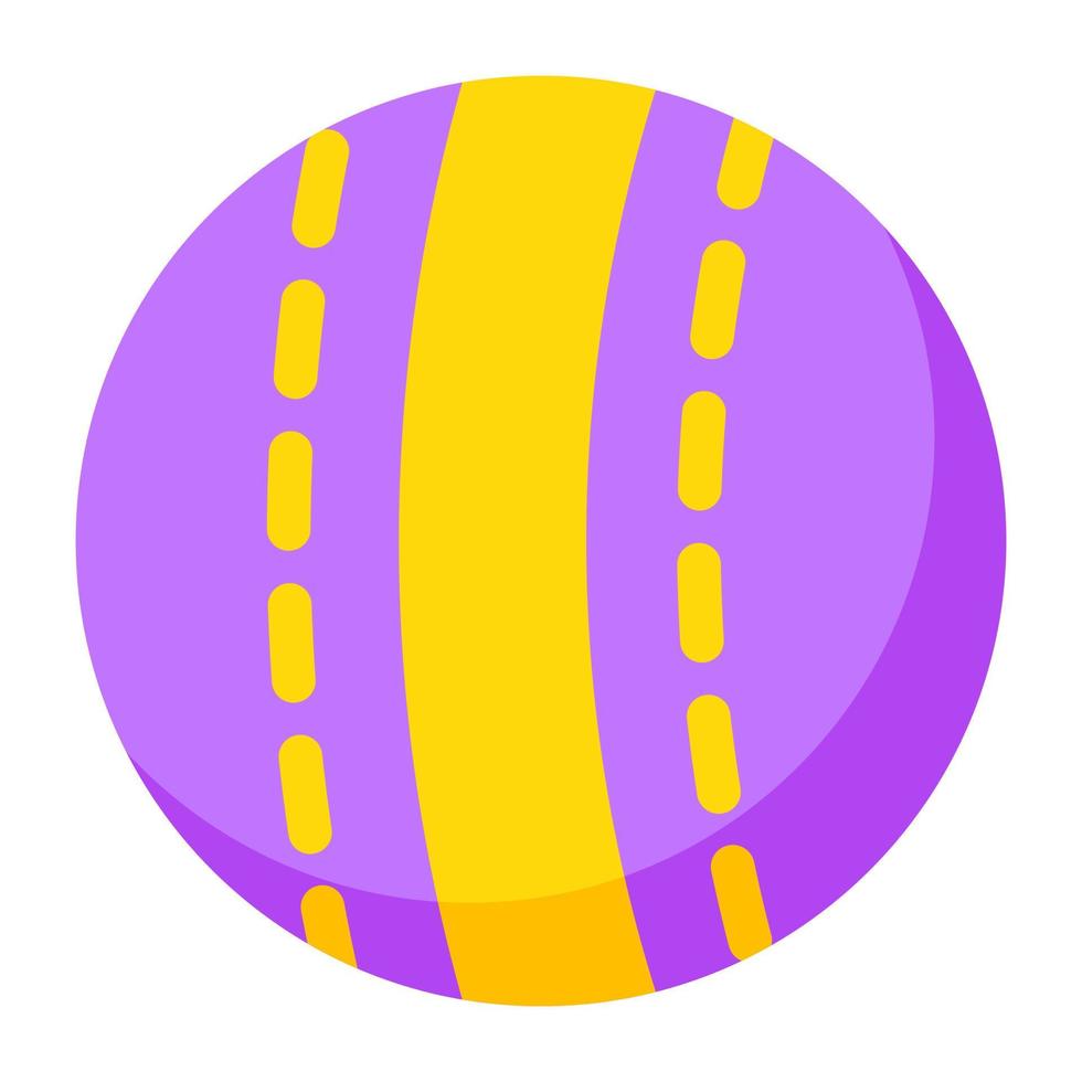editierbar Design Symbol von Kricket Ball vektor