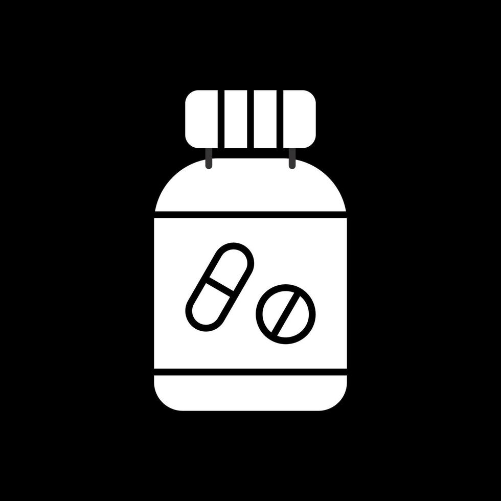 Tabletten-Flaschen-Vektor-Icon-Design vektor