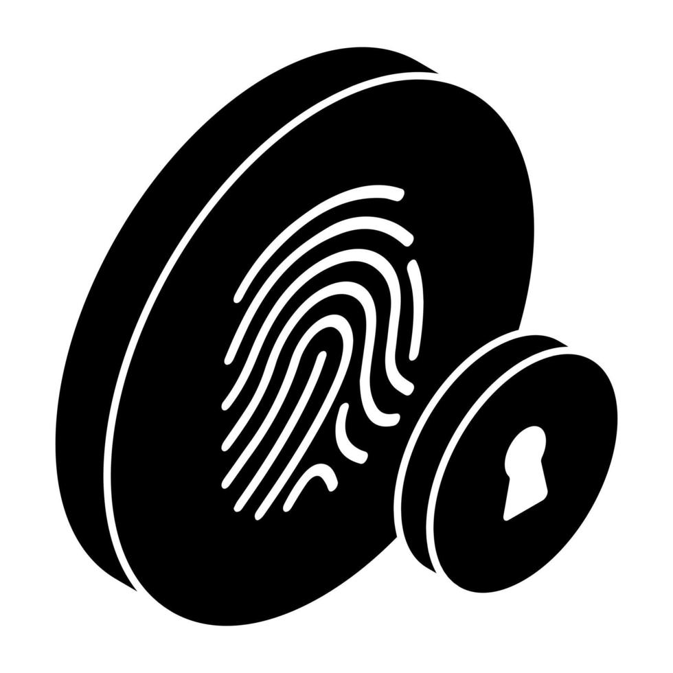 einzigartig Design Symbol von Fingerabdruck Sicherheit vektor