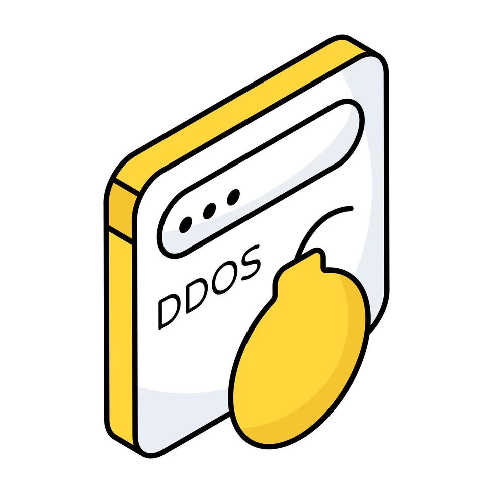 ein Symbol Design von ddos Attacke vektor