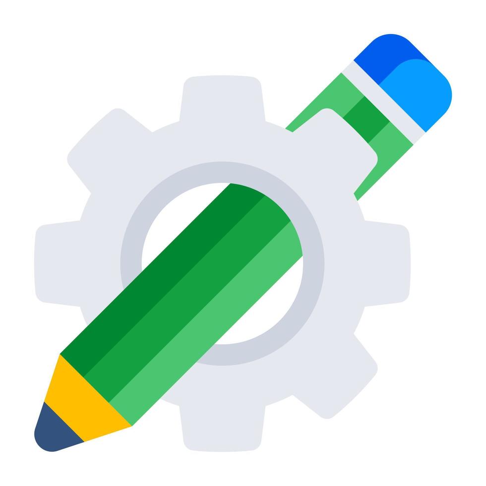 penna inuti redskap, ikon av skrivning skicklighet vektor