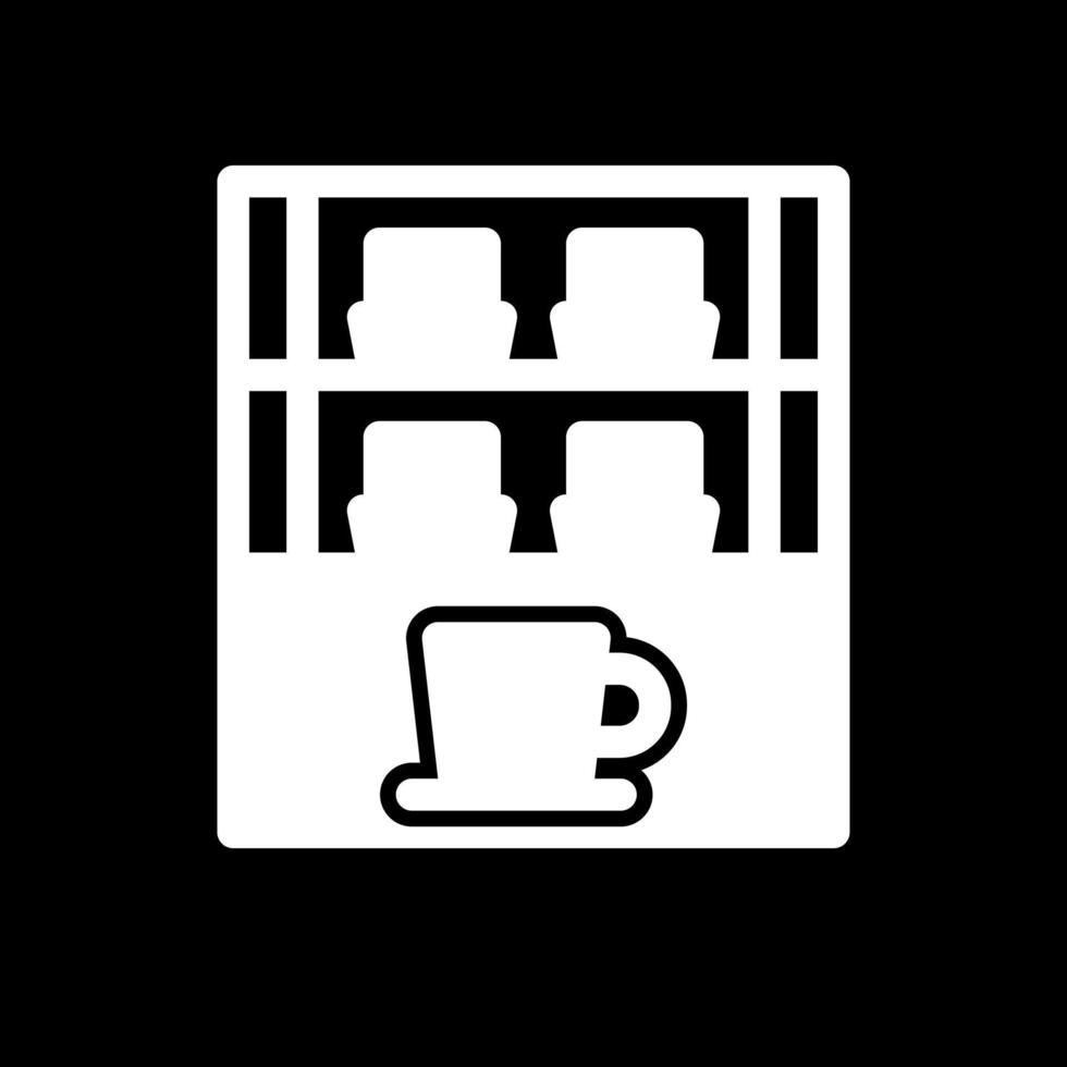 Café-Schaufenster-Vektor-Icon-Design vektor