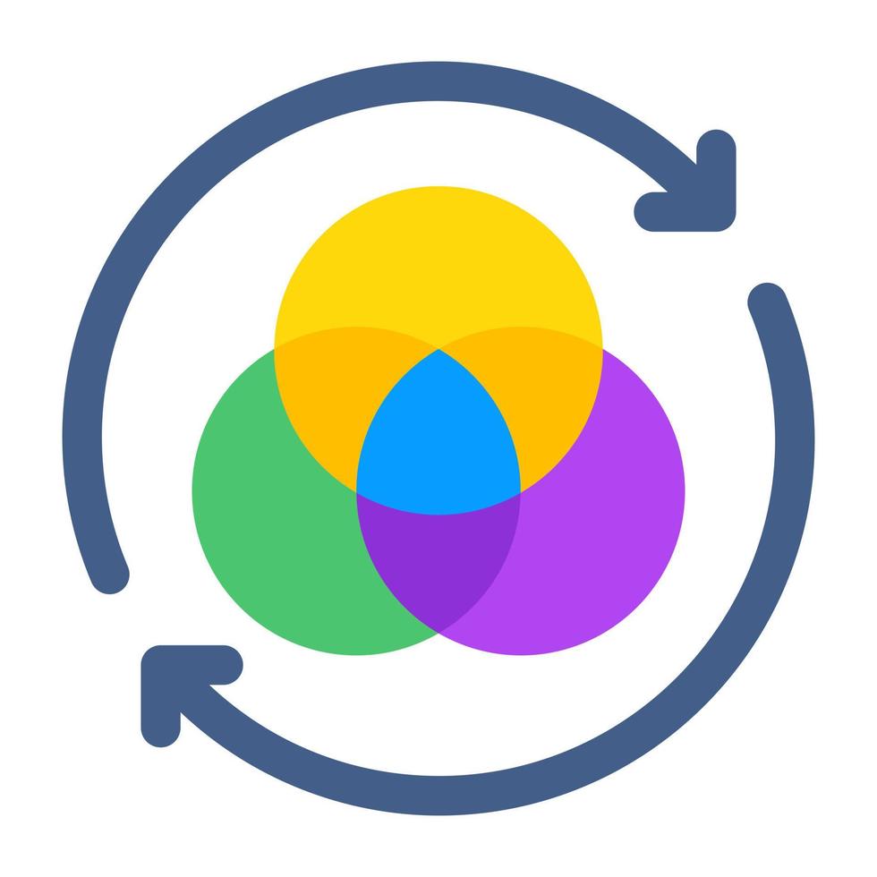unik design ikon av Färg urval vektor