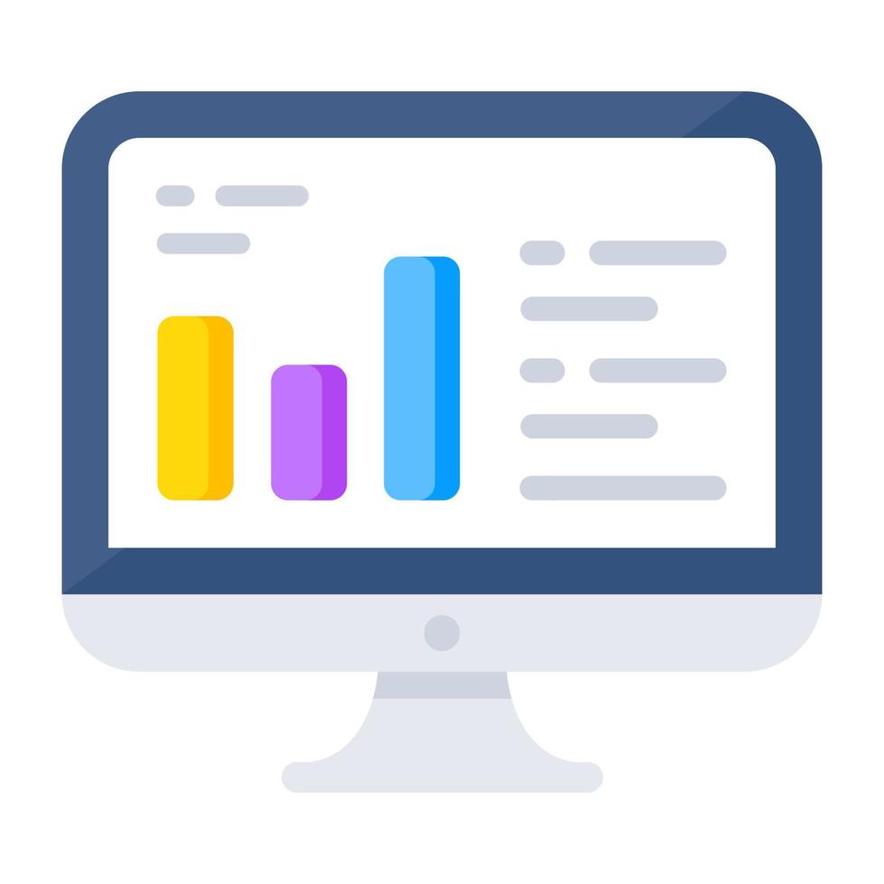 ein Farbe Design Symbol von online Daten Analytik vektor