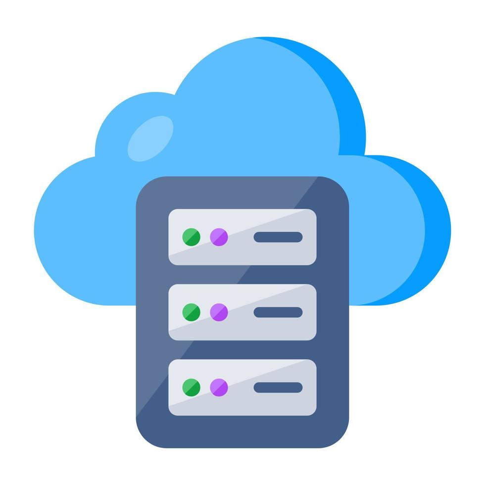 vektor design av moln server