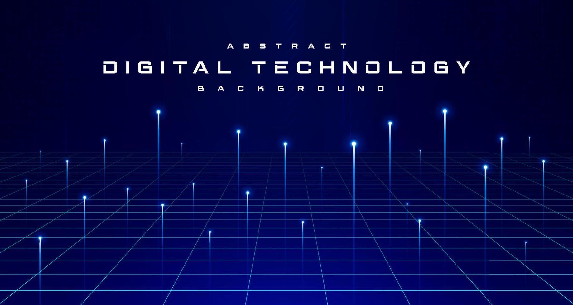 digital teknologi över hela världen global nätverk internet förbindelse blå bakgrund, abstrakt cyber tech trogen planet Karta värld, ai stor data, innovation 5g trådlös wiFi framtida, illustration vektor