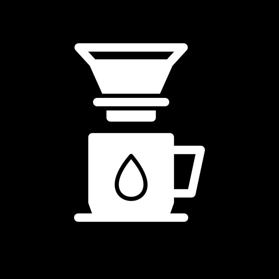 Design des Vektorsymbols für Kaffeetropfer vektor