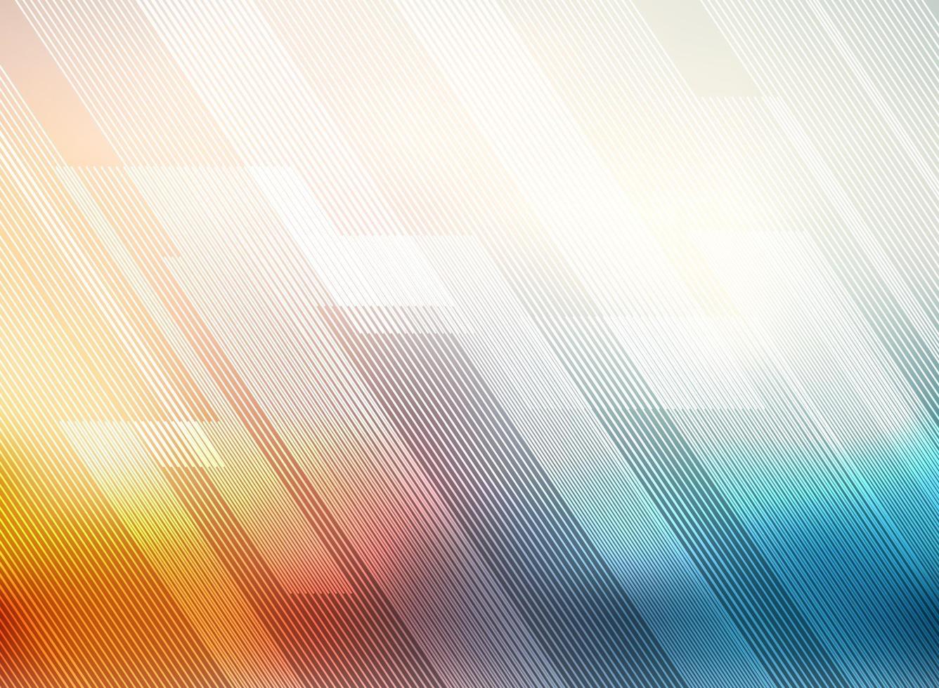 Mustertechnologie für abstrakte Linien auf unscharfem Hintergrund mit rotem und blauem Farbverlauf. vektor
