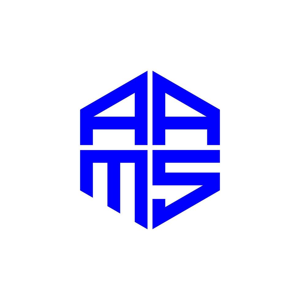 aams Brief Logo kreativ Design mit Vektor Grafik, aams einfach und modern Logo.