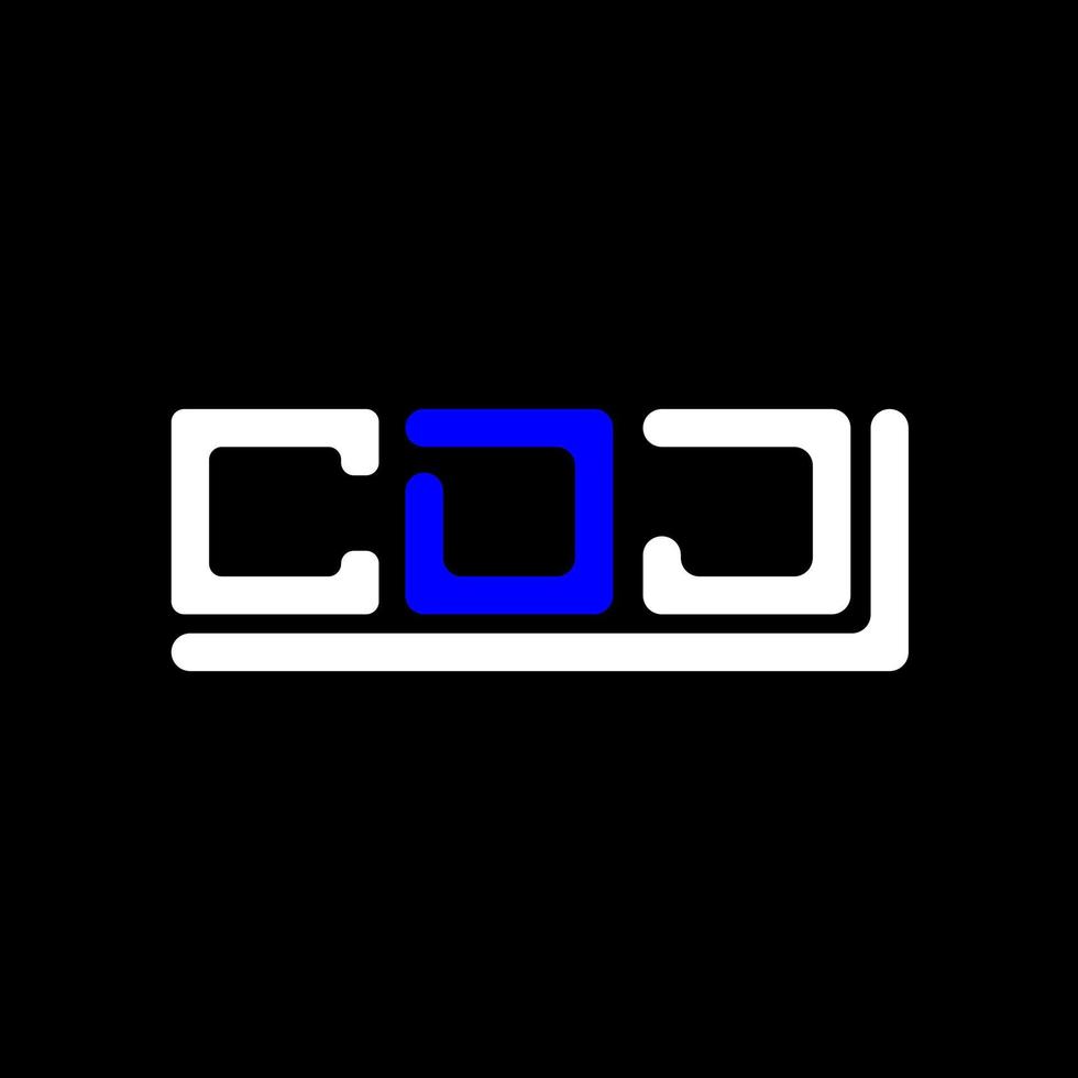 CDJ Brief Logo kreativ Design mit Vektor Grafik, CDJ einfach und modern Logo.