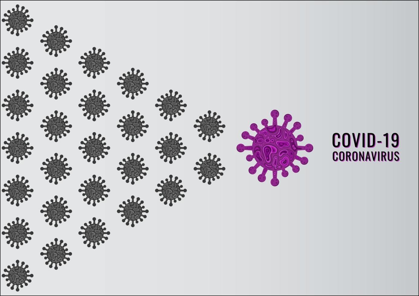 coronavirus covid-19 virussymbol och ikon design. vektor