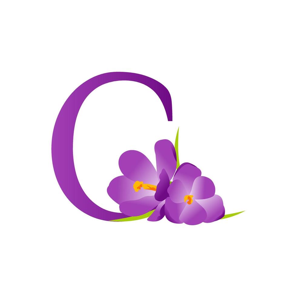 första c blomma logotyp vektor