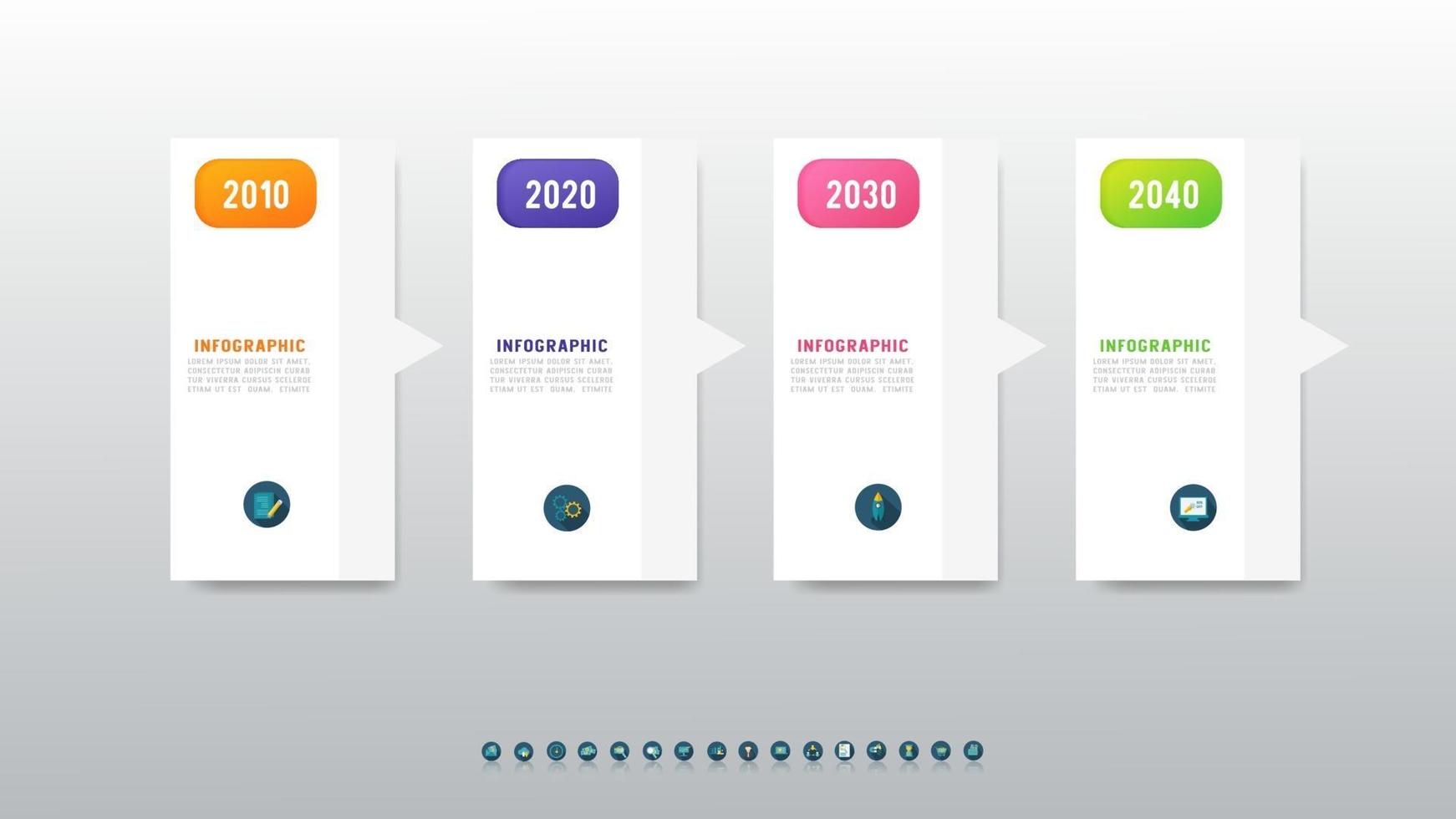 design affärsmall infografiskt diagramelement med platsdatum för presentationer. vektor