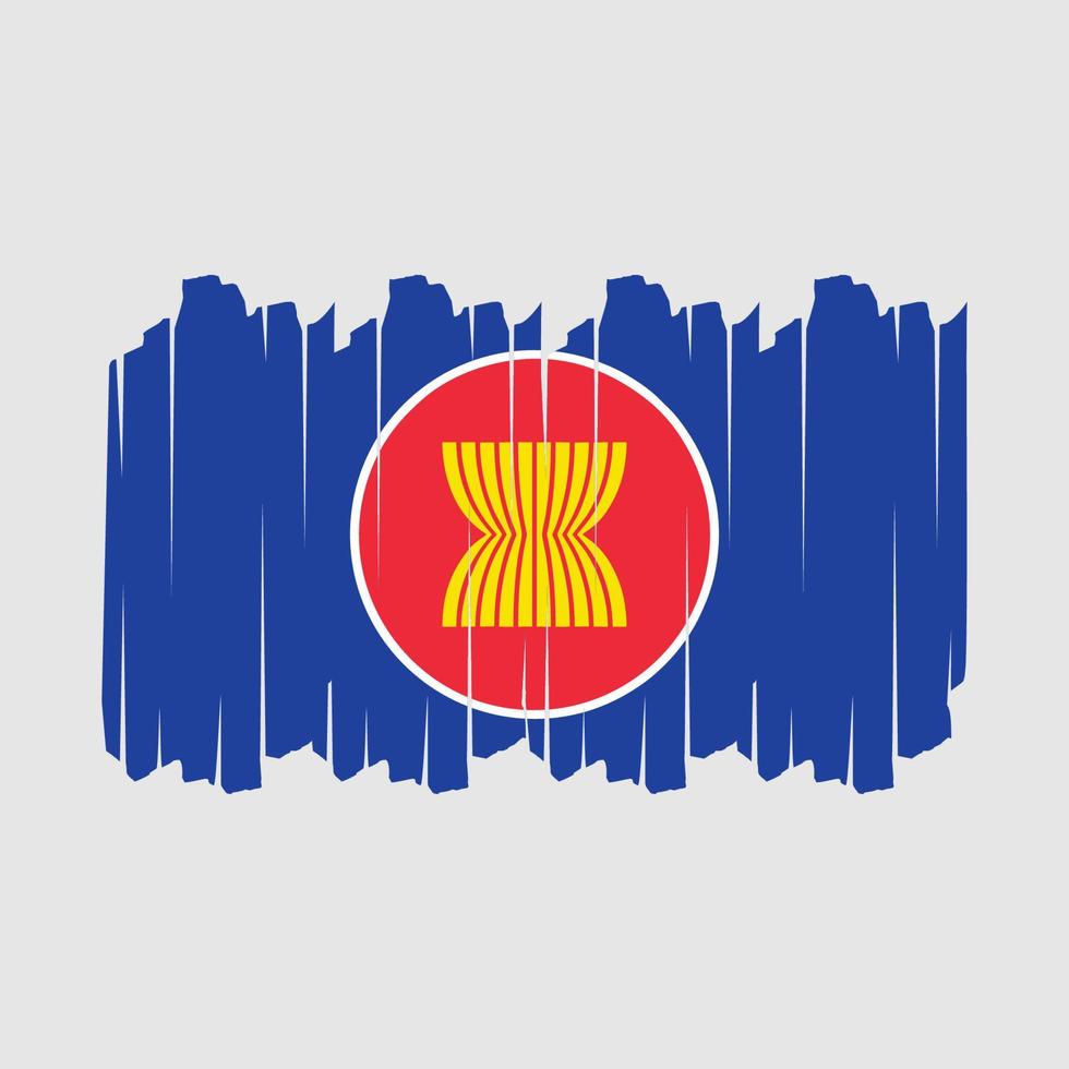 asean flag pinselvektorillustration vektor