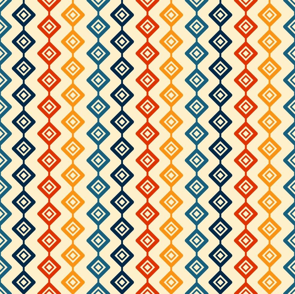 Retro-Farbstil des geometrischen quadratischen nahtlosen Musters vektor