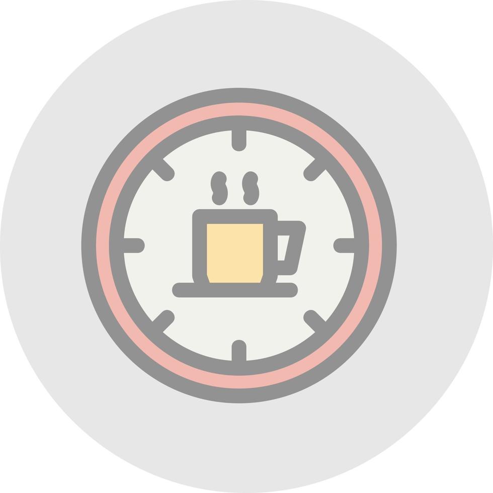 Kaffeezeit-Vektor-Icon-Design vektor