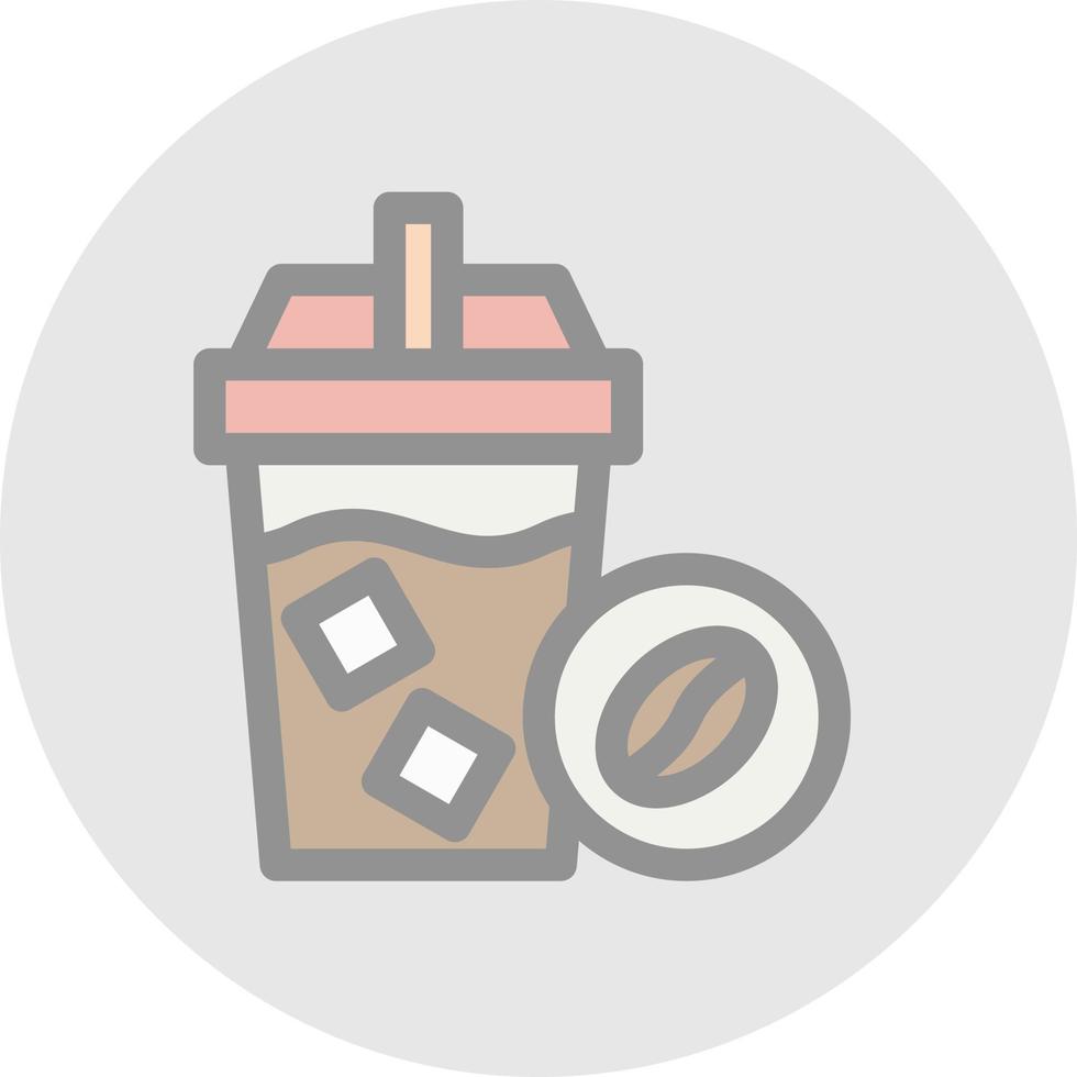 kaltes Kaffee-Vektor-Icon-Design vektor