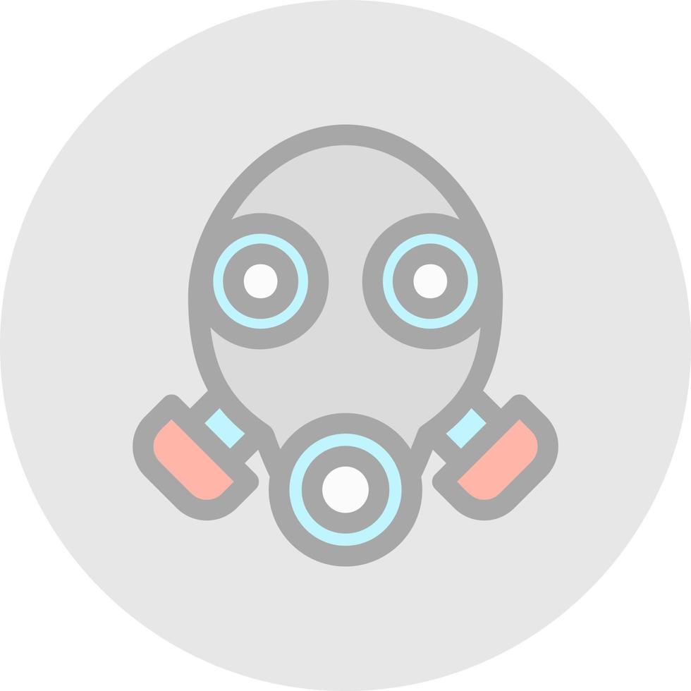 Gasmasken-Vektor-Icon-Design vektor