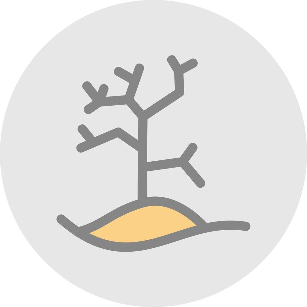 trockenes Baum-Vektor-Icon-Design vektor