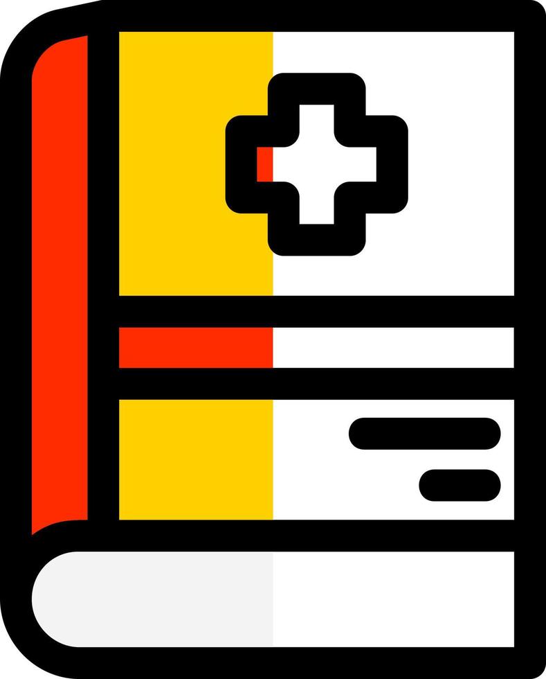 medizinisches Buch-Vektor-Icon-Design vektor