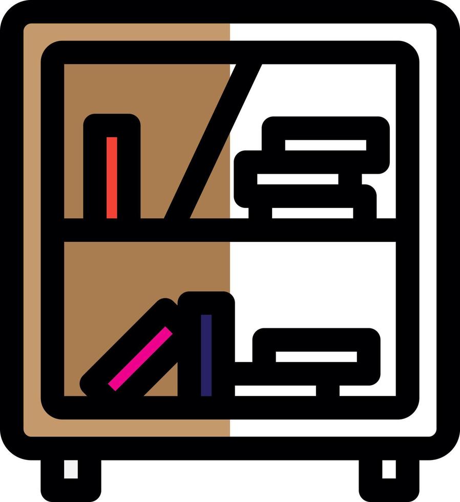 Bücherregal-Vektor-Icon-Design vektor