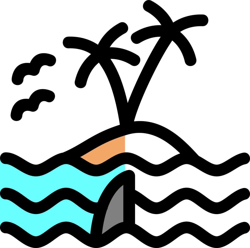 Insel Landschaft Vektor Symbol Design