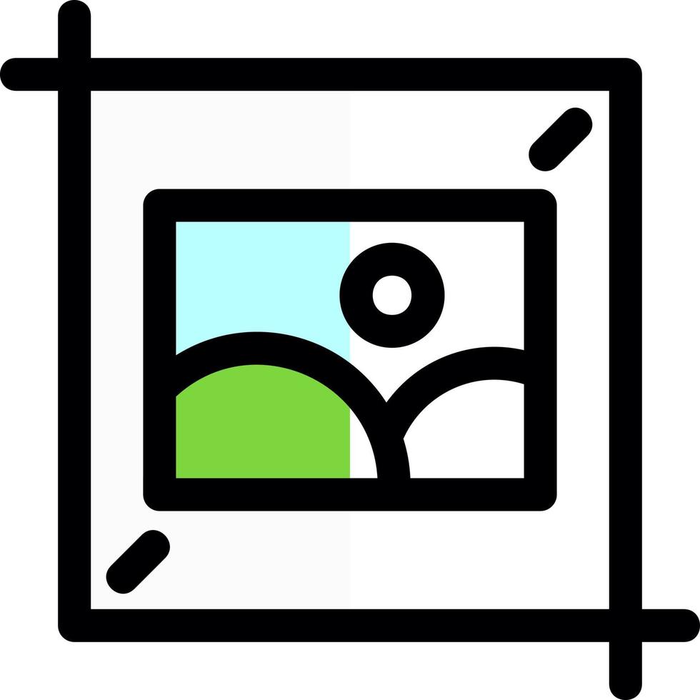 Crop-Vektor-Icon-Design vektor