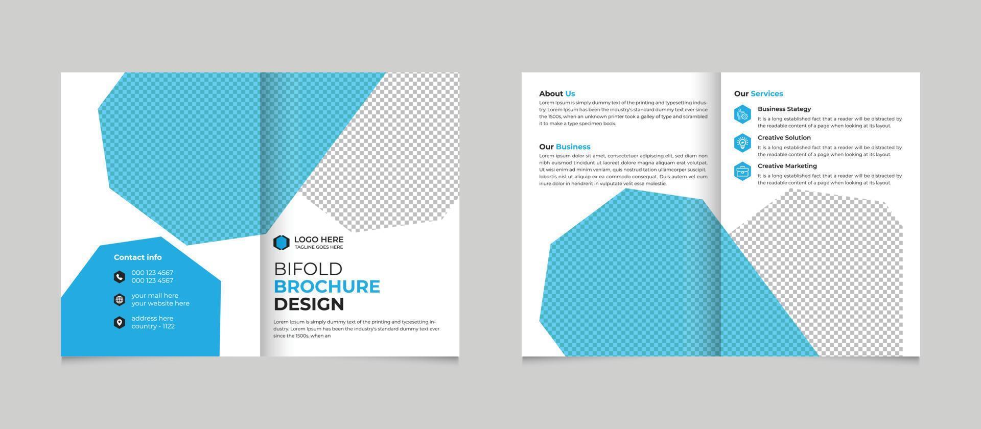 Geschäft Bifold Broschüre Design Vorlage kostenlos Vektor