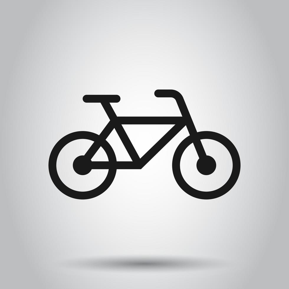 Fahrrad Zeichen Symbol im eben Stil. Fahrrad Vektor Illustration auf isoliert Hintergrund. Radfahren Geschäft Konzept.