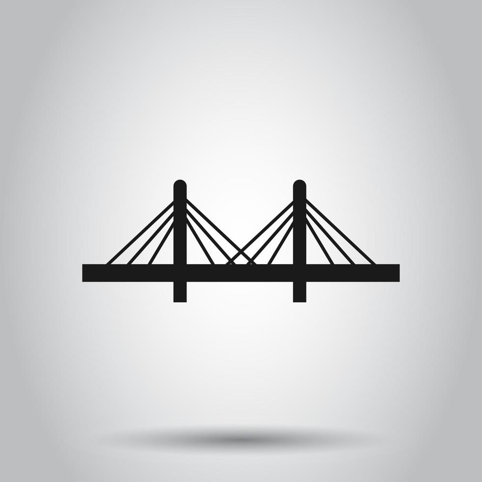 bro tecken ikon i platt stil. klaffbro vektor illustration på isolerat bakgrund. väg företag begrepp.