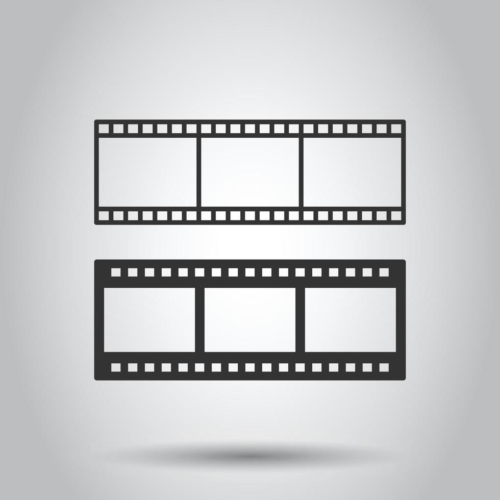 filma ikon i platt stil. film vektor illustration på vit isolerat bakgrund. spela video företag begrepp.