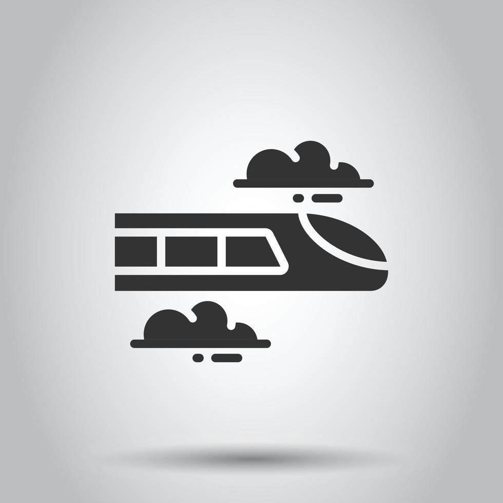 metro ikon i platt stil. tåg tunnelbana vektor illustration på vit isolerat bakgrund. järnväg frakt företag begrepp.