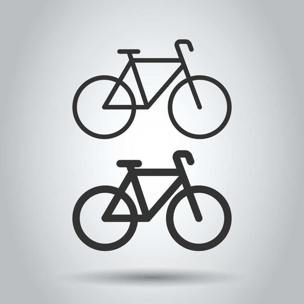 Fahrrad-Symbol im flachen Stil. Fahrrad-Vektor-Illustration auf weißem Hintergrund isoliert. Geschäftskonzept für Fahrradreisen. vektor