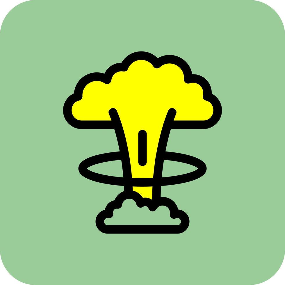 nukleare Explosion Vektor-Icon-Design vektor