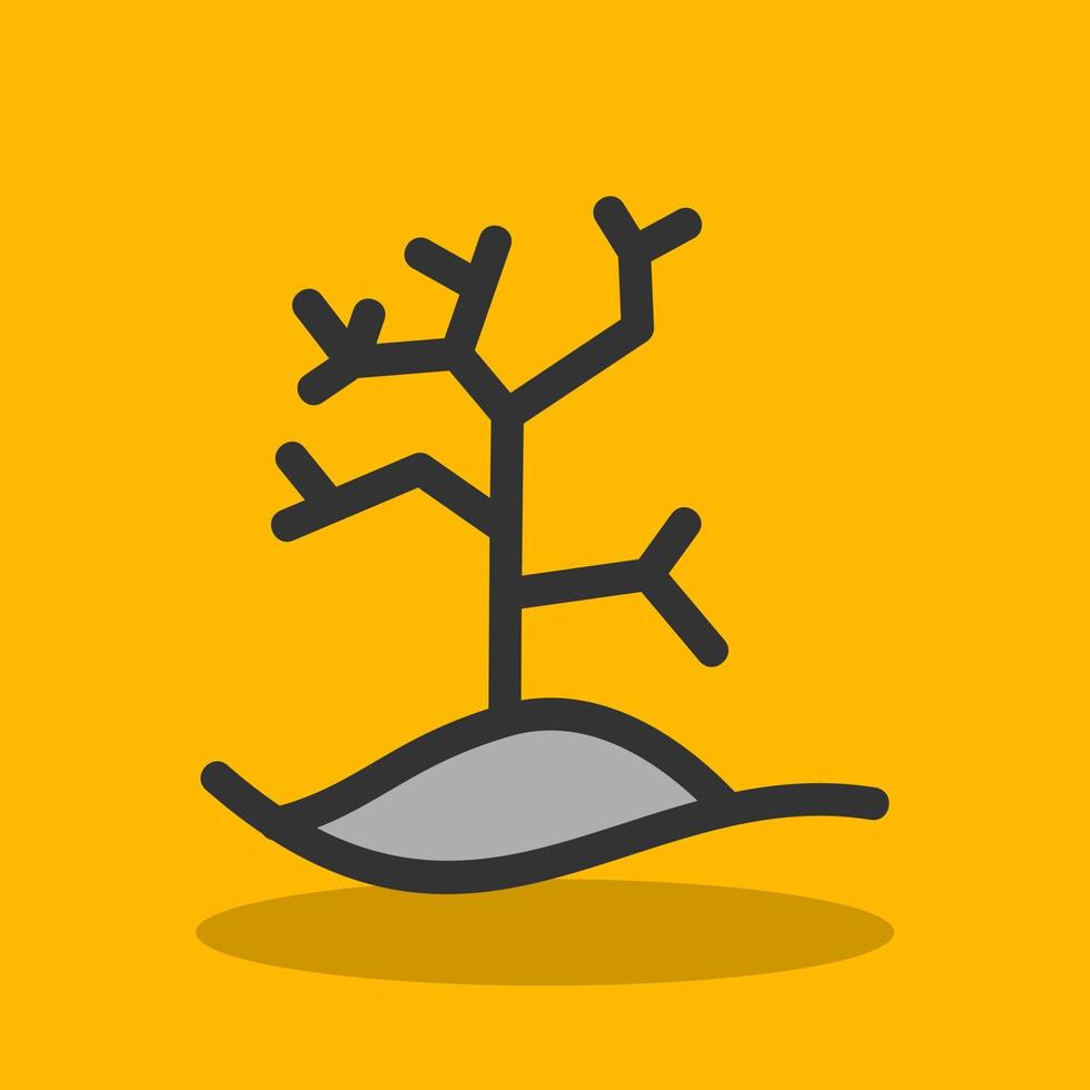 trockenes Baum-Vektor-Icon-Design vektor