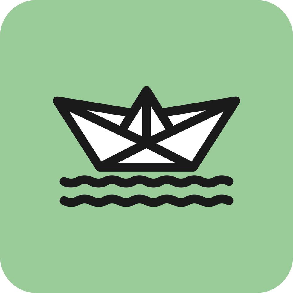 Papierboot-Vektor-Icon-Design vektor