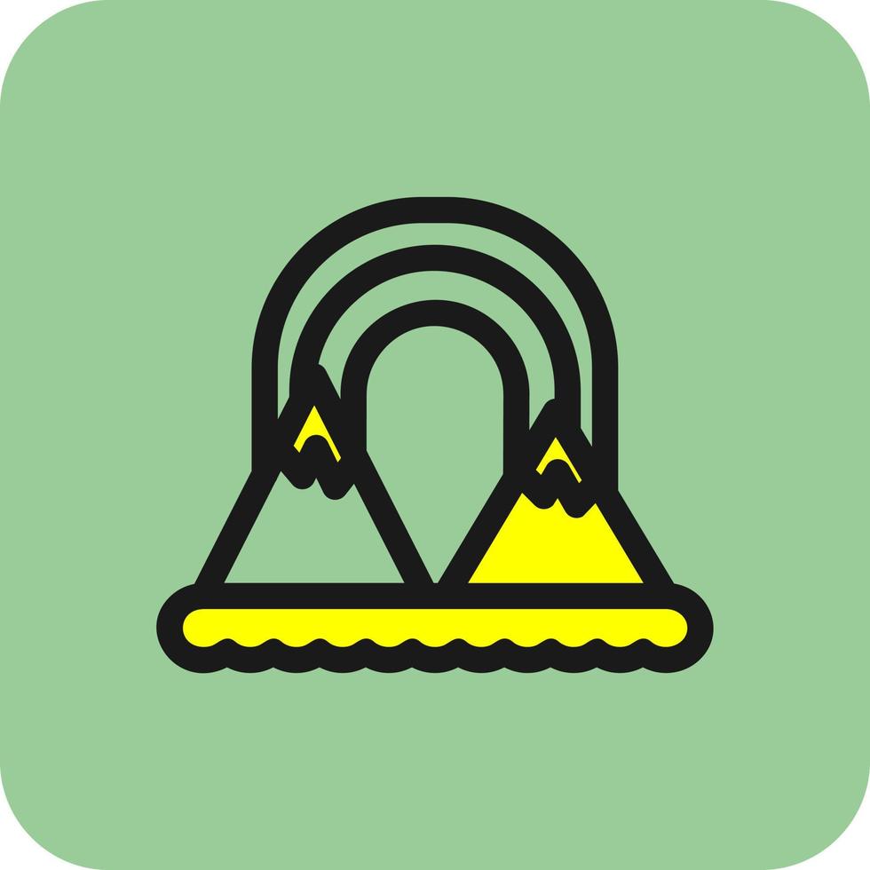 Regenbogen Landschaft Vektor Symbol Design