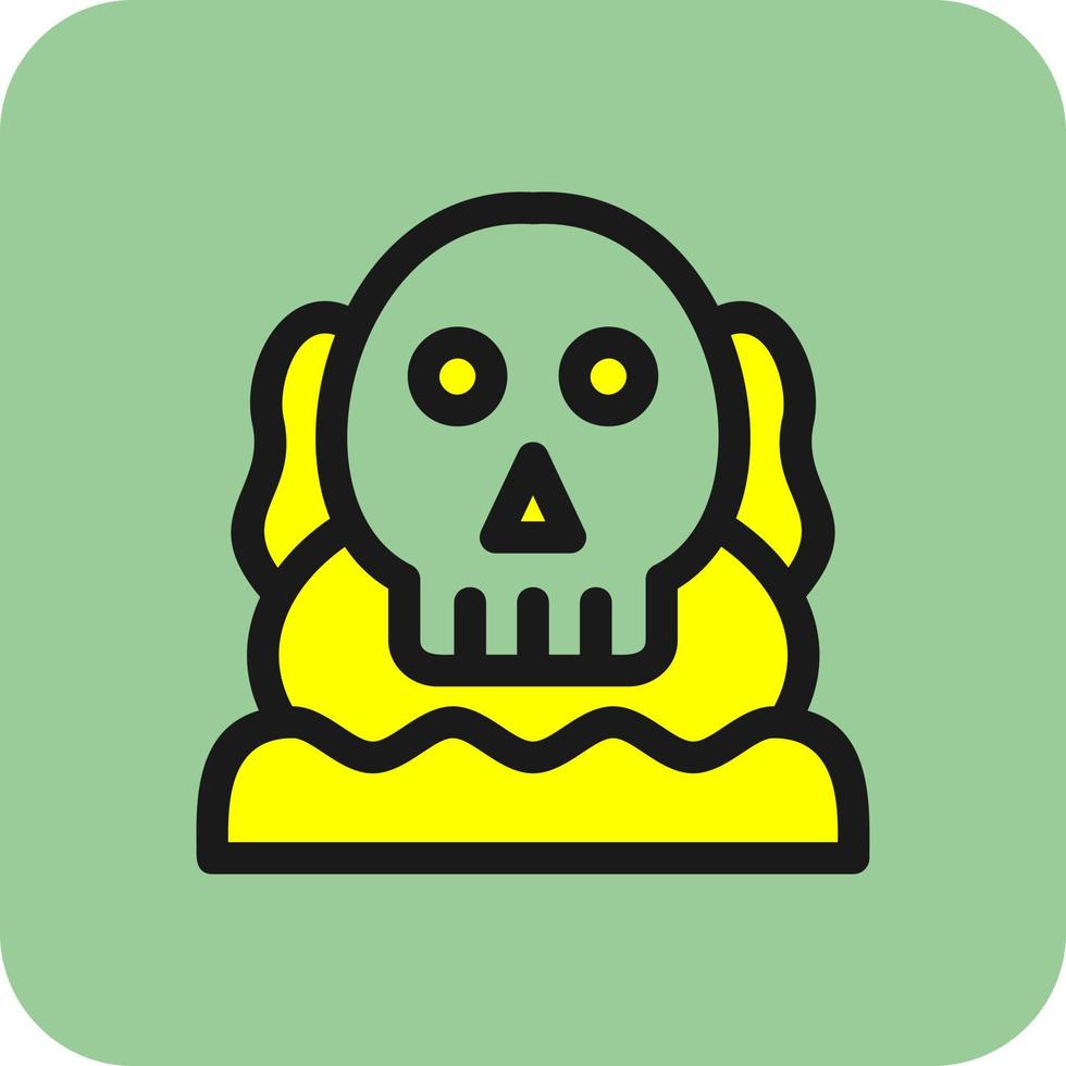 Totenkopf-Insel-Vektor-Icon-Design vektor