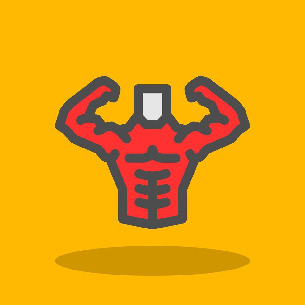 Bodybuilder-Vektor-Icon-Design vektor