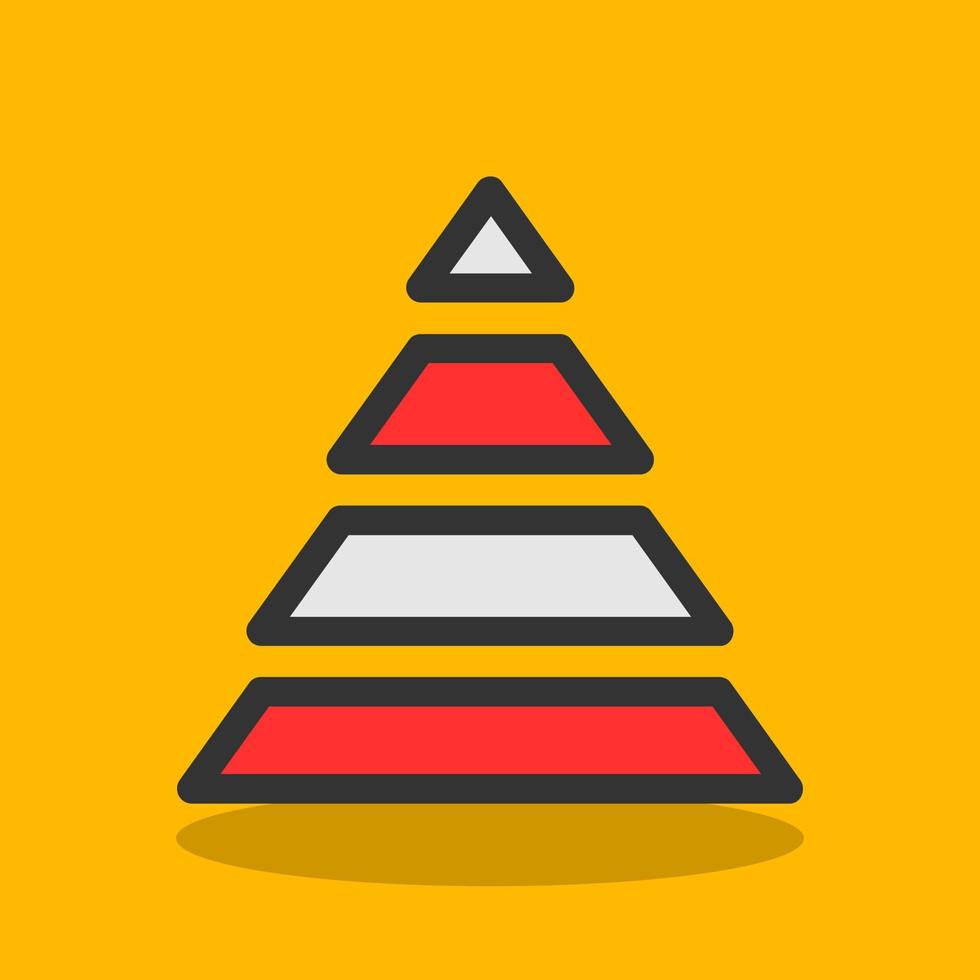 pyramid Diagram vektor ikon design
