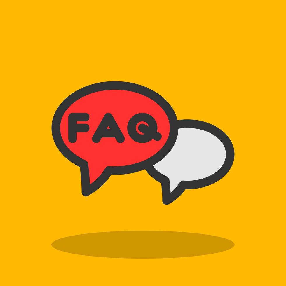 FAQ-Vektor-Icon-Design vektor