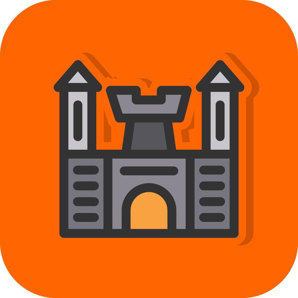 Schloss-Spielzeug-Vektor-Icon-Design vektor