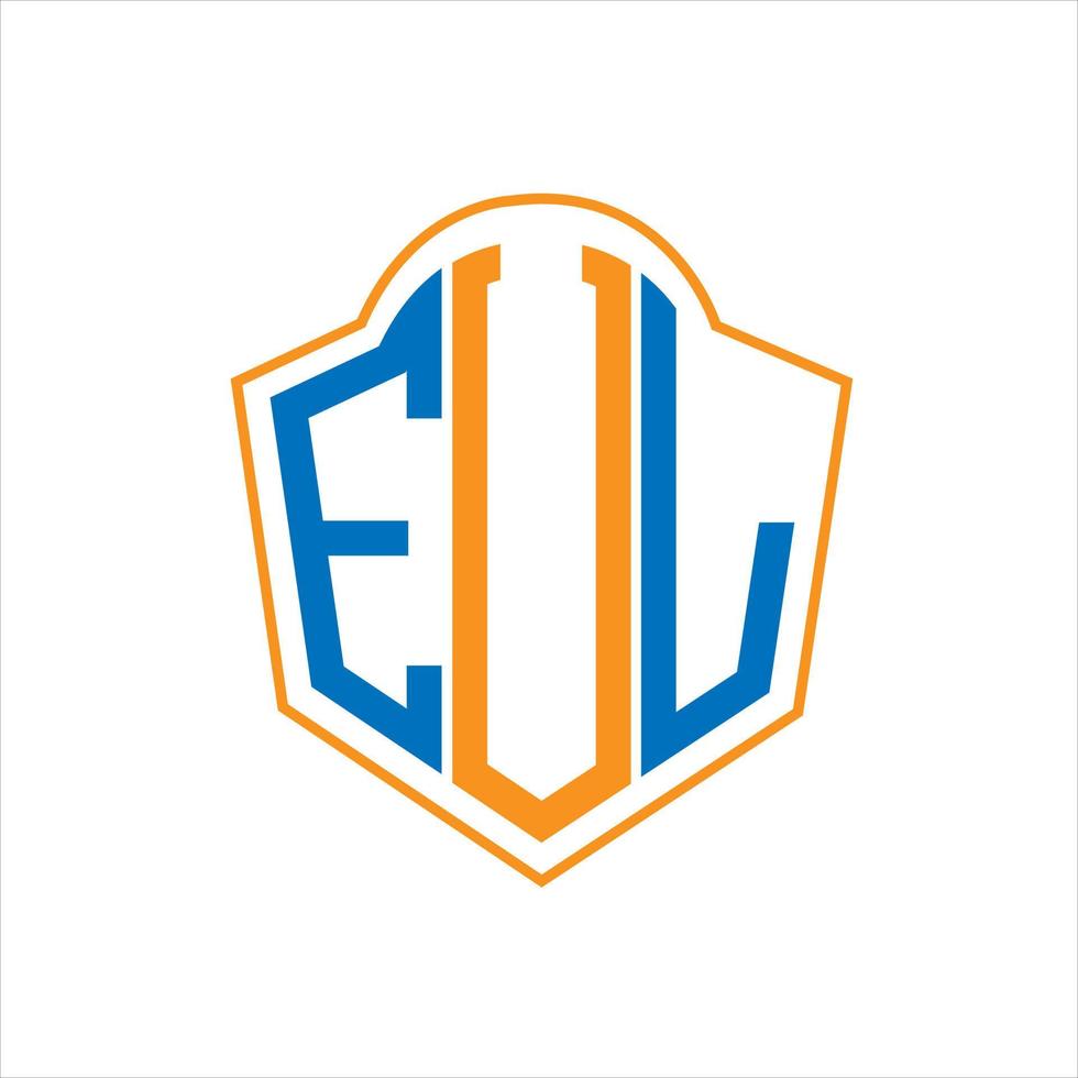 eul abstrakt Monogramm Schild Logo Design auf Weiß Hintergrund. eul kreativ Initialen Brief Logo. vektor