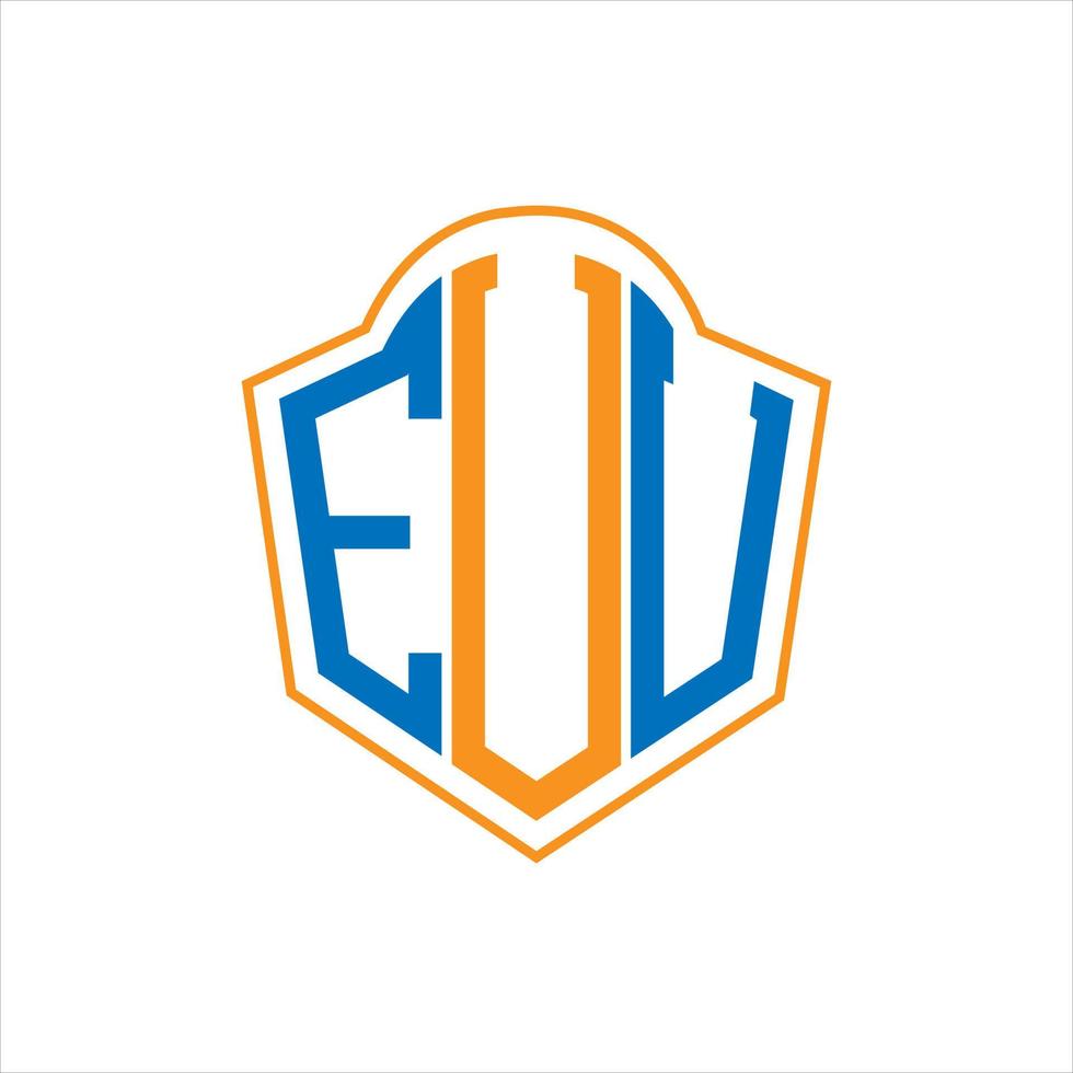 evu abstrakt Monogramm Schild Logo Design auf Weiß Hintergrund. evu kreativ Initialen Brief logo.evu abstrakt Monogramm Schild Logo Design auf Weiß Hintergrund. evu kreativ Initialen Brief Logo. vektor