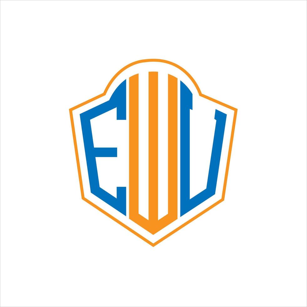 ewu abstrakt monogram skydda logotyp design på vit bakgrund. ewu kreativ initialer brev logotyp. vektor