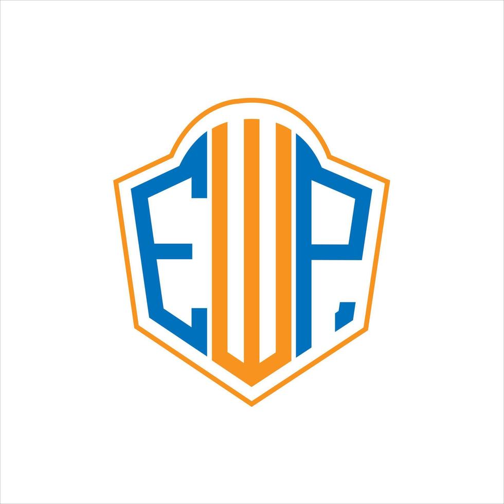 ewp abstrakt monogram skydda logotyp design på vit bakgrund. ewp kreativ initialer brev logotyp. vektor