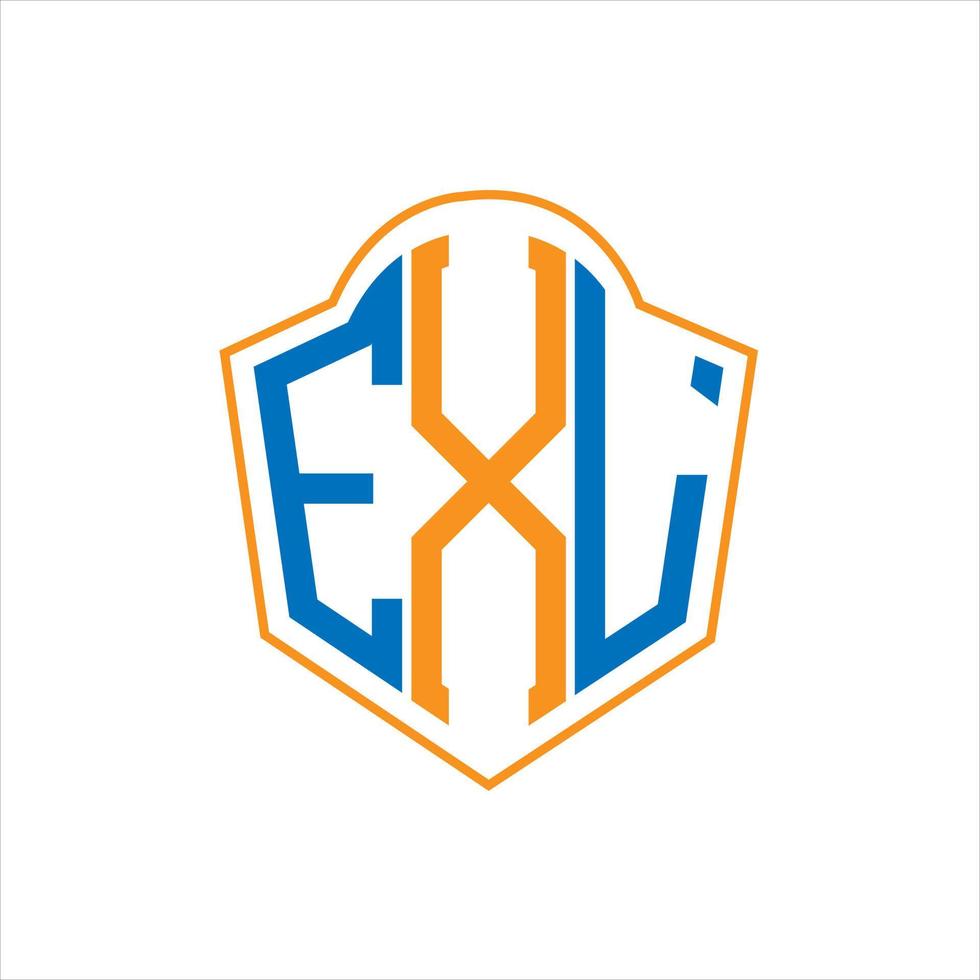 exl abstrakt monogram skydda logotyp design på vit bakgrund. exl kreativ initialer brev logotyp. vektor