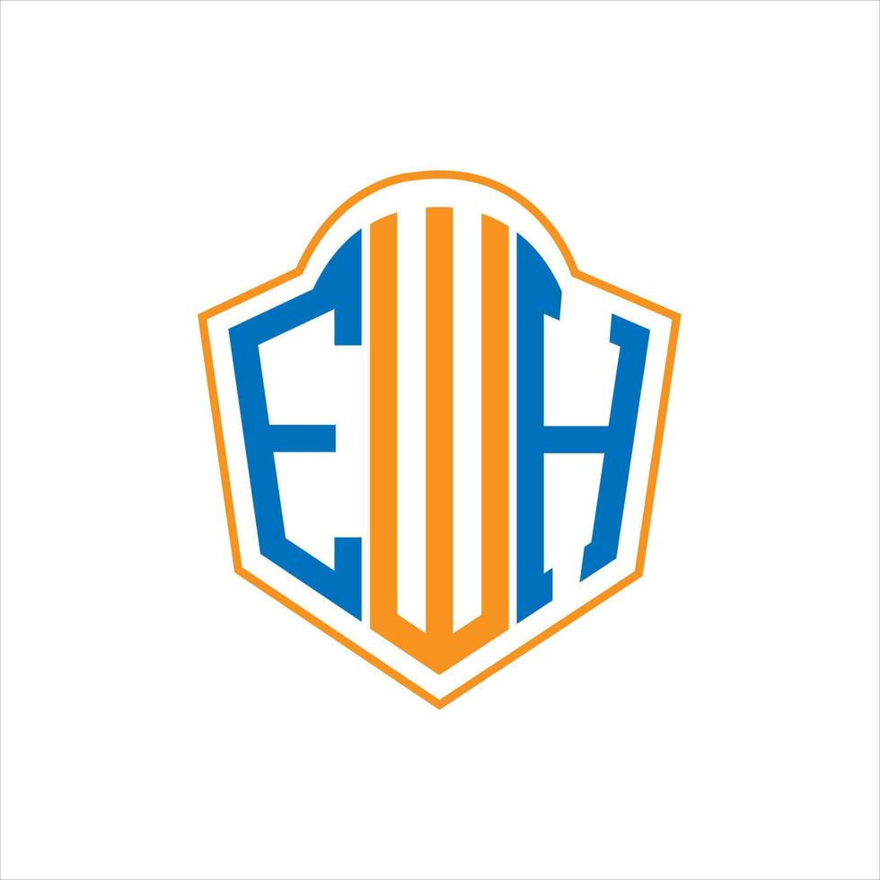 ewh abstrakt monogram skydda logotyp design på vit bakgrund. ewh kreativ initialer brev logotyp. vektor