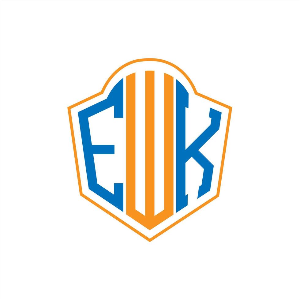 ewk abstrakt monogram skydda logotyp design på vit bakgrund. ewk kreativ initialer brev logotyp. vektor