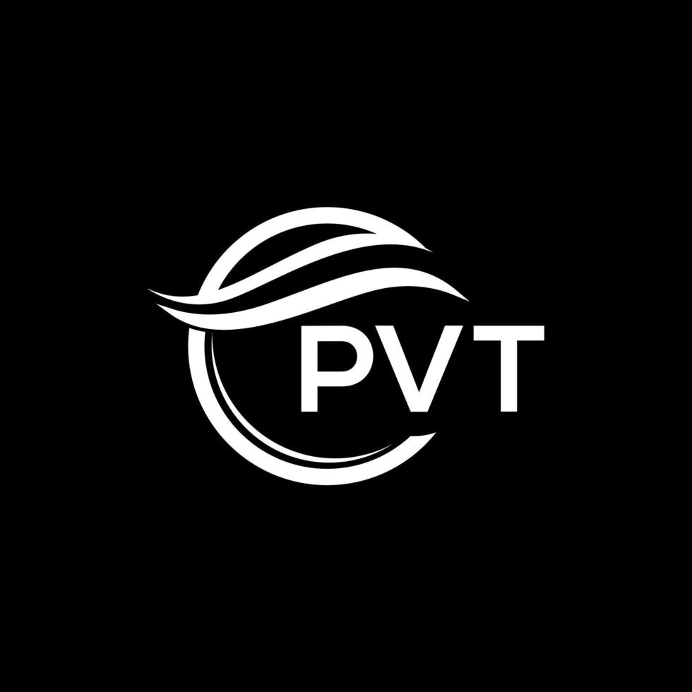 pvt Brief Logo Design auf schwarz Hintergrund. pvt kreativ Kreis Logo. pvt Initialen Brief Logo Konzept. pvt Brief Design. vektor